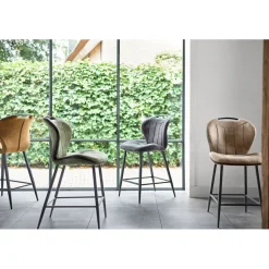 Barkruk Tantini microvezel cognac