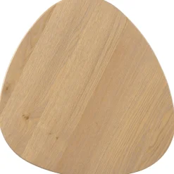 Bijzettafel Tavolo eikenhout 50x50 cm organisch bruin