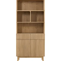 Boekenkast Arrosto eikenhout 203x90x45 cm light roast