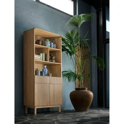 Boekenkast Arrosto eikenhout 203x90x45 cm light roast