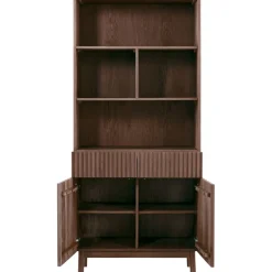 Boekenkast Arrosto eikenhout 203x90x45 cm Dark Roast