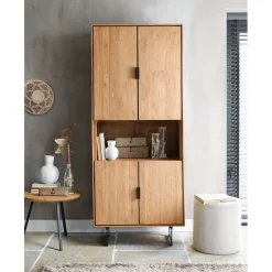 Boekenkast Aska (80 Cm) teak naturel brushed