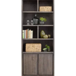 Boekenkast Lavio (86 cm) eiken grafiet