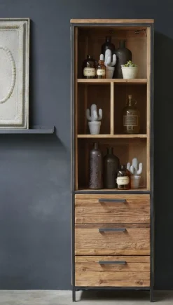 Boekenkast Romaro (55 Cm) teakhout mix rough