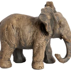 Decoratiebeeld Ofanto olifant medium antiek donkerbruin