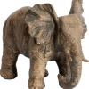 Decoratiebeeld Ofanto olifant small antiek donkerbruin
