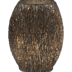 Decoratievaas Mingardo L brons ovaal