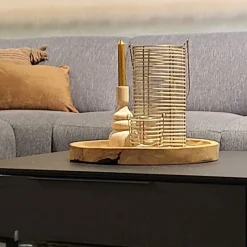 Dienblad Scaffale rond 40 teak wortel