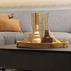 Dienblad Scaffale rond 50 teak wortel