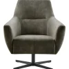 Draaifauteuil Gudo velvet donkergroen