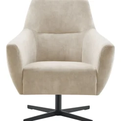 Draaifauteuil Gudo velvet lichtgrijs