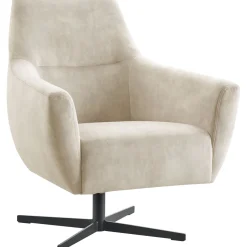 Draaifauteuil Gudo velvet lichtgrijs