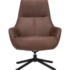 Draaifauteuil Vaneze microleder bruin