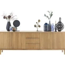 Dressoir Arrosto eikenhout 76x225x45 cm light roast