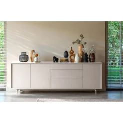 Dressoir Famosa 76x228x45 cm grijs