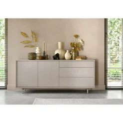 Dressoir Famosa 76x180x45 cm grijs