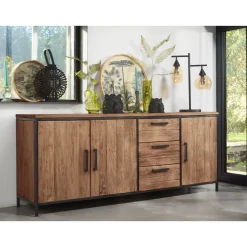 Dressoir Romaro (195 cm) teakhout mix rough