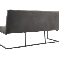 Eetkamerbank Oro 170 cm microleder donkergrijs