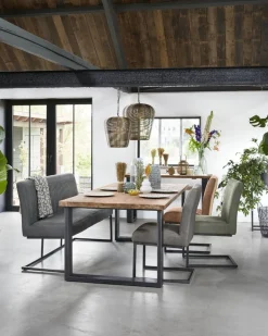 Eetkamerbank Parantino 170 cm grijs