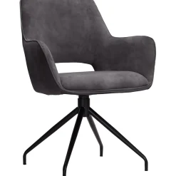 Eetkamerstoel Buco draaibaar velvet donkergrijs
