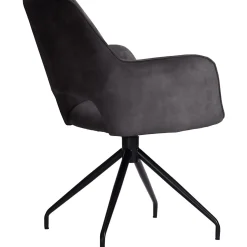 Eetkamerstoel Buco draaibaar velvet donkergrijs