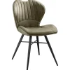 Eetkamerstoel Castione microvezel groen