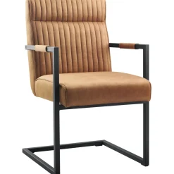 Eetkamerstoel Dantero microvezel cognac