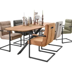 Eetkamerstoel Dantero microvezel zandbeige