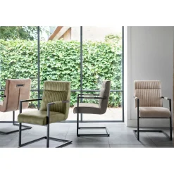 Eetkamerstoel Dantero microvezel taupe