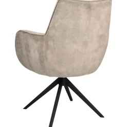 Eetkamerstoel Dordona draaibaar velvet beige