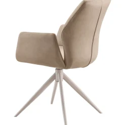 Eetkamerstoel Faido microvezel taupe poot grijs