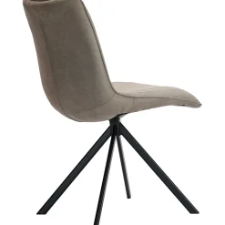 Eetkamerstoel Fare microleder lichtgrijs