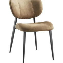 Eetkamerstoel Gomba velvet lichtbruin