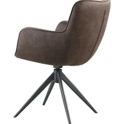 Eetkamerstoel Lasanto draaibaar microvezel antraciet