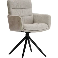 Eetkamerstoel Letta draaibaar velvet beige