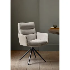 Eetkamerstoel Letta draaibaar velvet beige