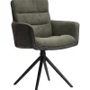 Eetkamerstoel Letta draaibaar velvet donkergroen