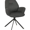 Eetkamerstoel Loranzo draaibaar microvezel antraciet