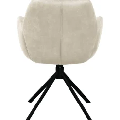 Eetkamerstoel Loranzo draaibaar microvezel beige