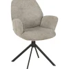 Eetkamerstoel Loranzo draaibaar grijs