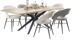 Eetkamerstoel Marasino bouclé ecru