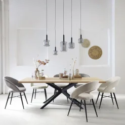 Eetkamerstoel Marasino bouclé ecru