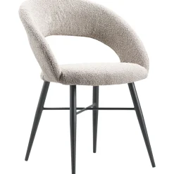 Eetkamerstoel Marasino bouclé bruin