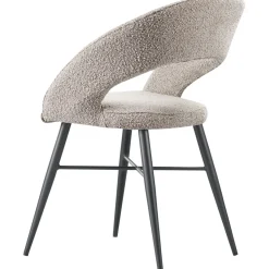 Eetkamerstoel Marasino bouclé bruin