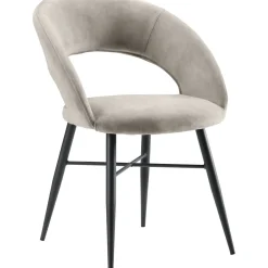 Eetkamerstoel Marasino velvet lichtgrijs