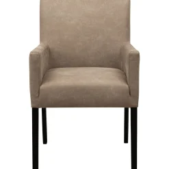 Eetkamerstoel met armleuning Avanza microleder grijs