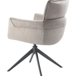 Eetkamerstoel Mirandola draaibaar microleder beige