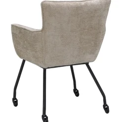 Eetkamerstoel Novile zandbeige met wiel