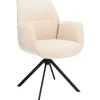 Eetkamerstoel Ombrone draaibaar chenille ecru