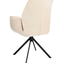 Eetkamerstoel Ombrone draaibaar chenille ecru